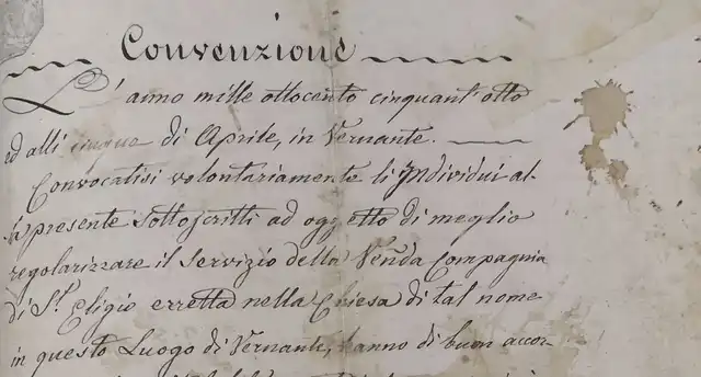 Page de la Convention de 1858